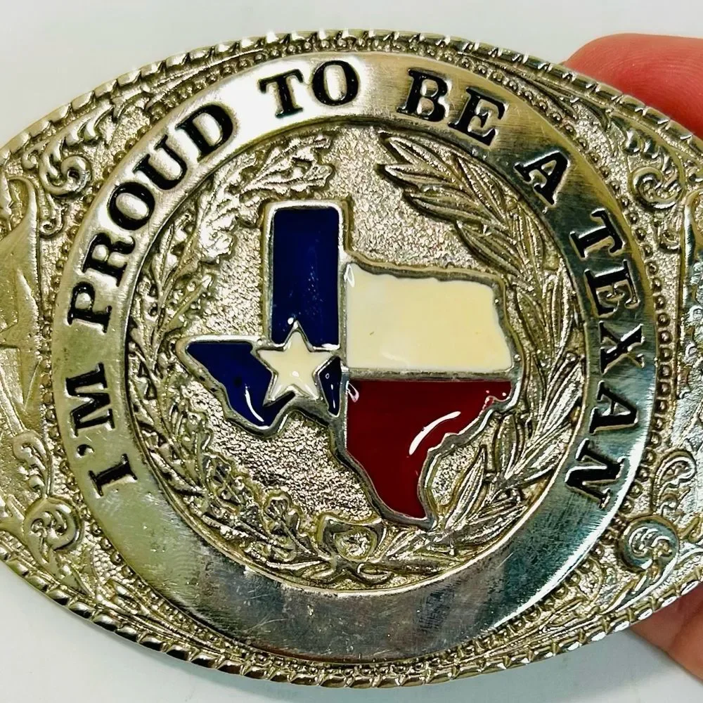 I'm Proud To Be A Texan Belt Buckle VINTAGE 1986 Limited Edition #7807